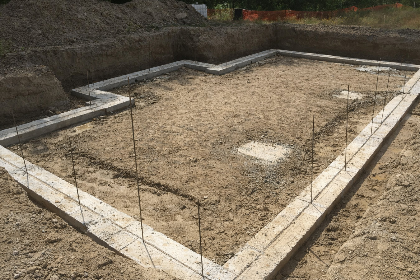 Concrete footings in Bryan, TX