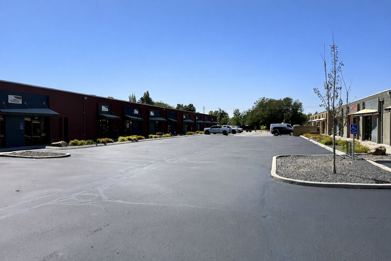 Concrete parking lot building in Bryan, TX