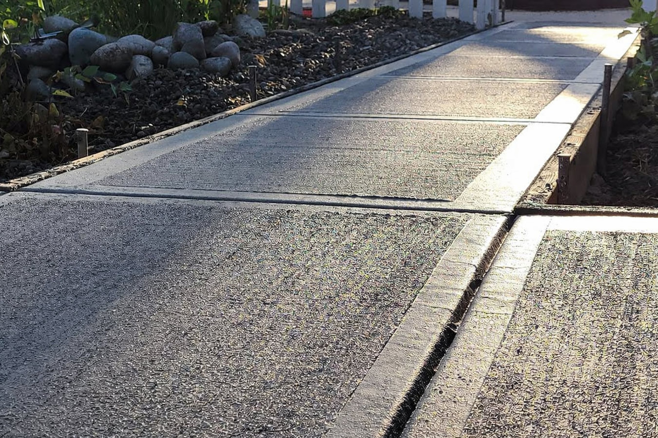 Concrete sidewalk building in Bryan, TX